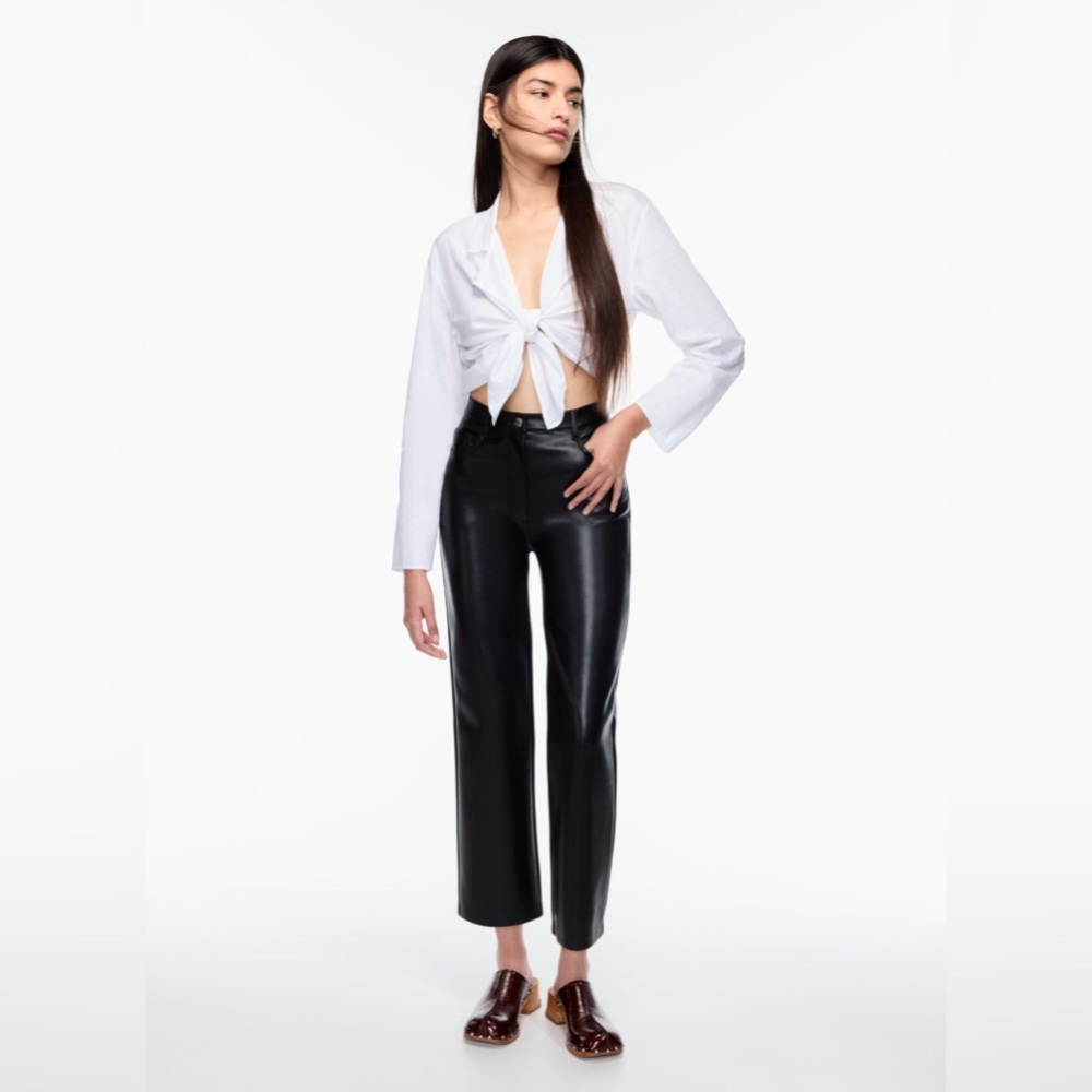 Wilfred Melina cropped vegan leather pant - Tall size 8